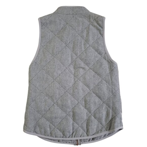 41 Hawthorn Quilted Vest Womens S Herringbone Gray Wool Blend Size S - Picture 2 of 7